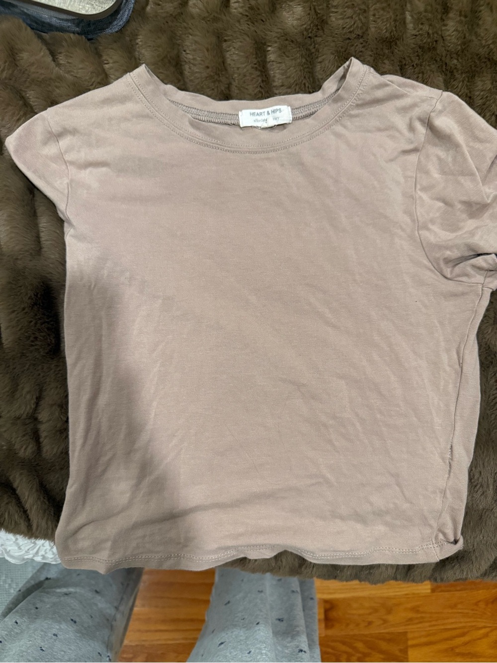 Heart Hips Mauve-Taupe Crewneck Tee